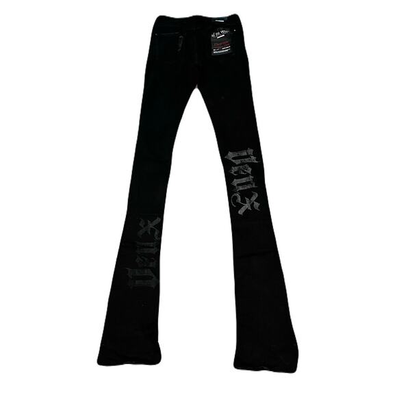 Si Tu Veux Black Jean’s Size 36 With design on the legs - Picture 2 of 5